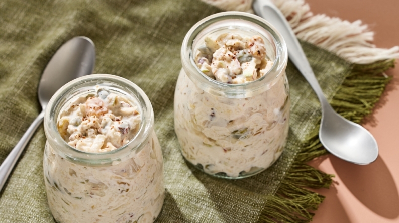 Pear Overnight Oats. Picture: Tom McCorkle; food styling by Gina Nistico/Both for the Washington Post
 