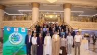 Members of the QRCS delegation and other delegates in Ashgabat.