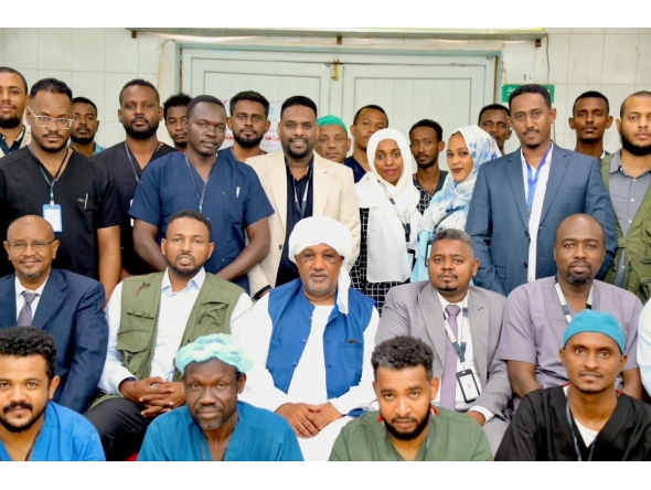 Members of the Sudanese Doctors Association in a group photograph.