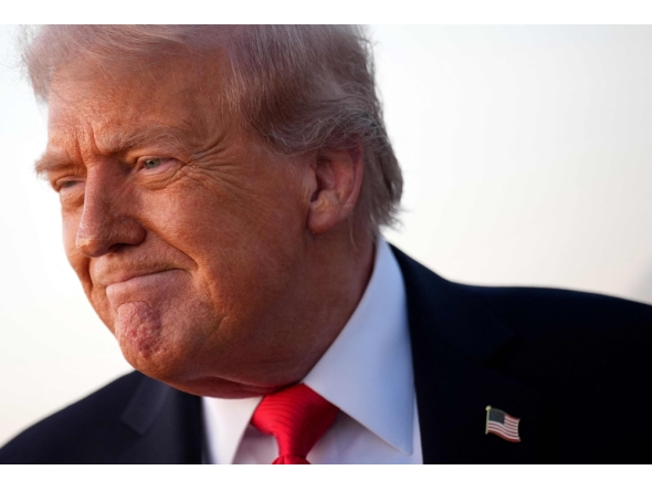 US President Donald Trump speaks to reporters after stepping off Air Force One on September 7, 2025 at Joint Base Andrews, Maryland. Kevin Dietsch/Getty Images/AFP