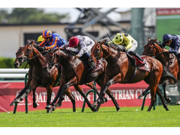 Mickael Barzalona guided Al Shaqab Racing-owned Sahlan to victory.