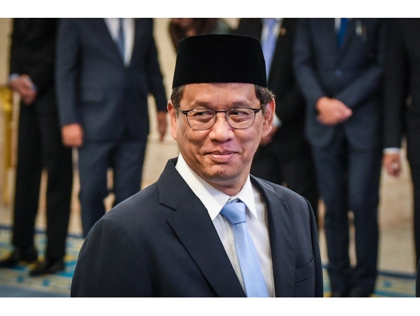 Indonesia's newly appointed Finance Minister Purbaya Yudhi Sadewa attends his swearing-in ceremony at the Presidential Palace in Jakarta on September 8, 2025. (Photo by AFP)
