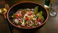 Instant Ramen With Mexican-Style Beans. Photo credit: Rey Lopez/For The Washington Post
