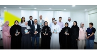  Al Jazeera Media Institute staff with the awards.