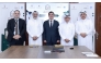 CEO of Dar Al Sharq Group, Abdul Latif Abdullah Al Mahmoud (second left) with CEO of DECC, Jose Vicente (centre), Deputy CEO of Dar Al Sharq Group and Editor-in-Chief of Al Sharq newspaper Jaber Al Harmi (second right) and other officials during the event.  Pics: Rajan Vadakkemuriyil/The Peninsula