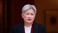 Australia’s Foreign Minister Penny Wong speaks during a press conference in Canberra on August 11, 2025. (Photo by Hilary Wardhaugh / AFP)
