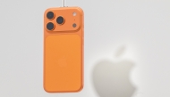 An Apple iPhone 17 Pro is displayed during Apple's 