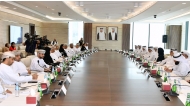 Officials from Qatar and Oman during the meeting at Qatar Chamber's headquarters in Lusail.