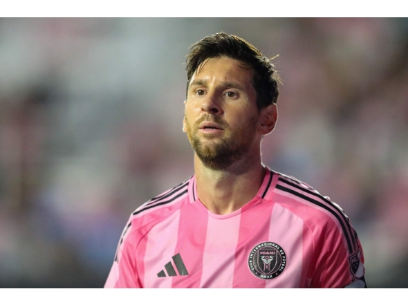 (Files) Inter Miami's Argentine forward #10 Lionel Messi looks on during the Major League Soccer (MLS) non-conference regular season soccer match between Inter Miami CF and Seattle Sounders FC at Chase Stadium in Fort Lauderdale, Florida on September 16, 2025. (Photo by Chris Arjoon / AFP)