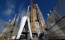 The current progress of the construction of the Sagrada Familia basilica on September 18, 2025. (Photo by Lluis Gene / AFP)