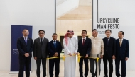 Ambassador of the Kingdom of Thailand to  Qatar H E Sira Swangsilpa and Director of the Department of Protocol of the Ministry of Foreign Affairs of Qatar H E Ibrahim Fakhro inaugurating the exhibition, while Ambassadors from the Asean countries look on.