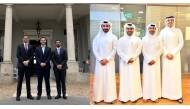 Qatari graduates pose for a photo during the HSBC Global Graduate Programme in London.