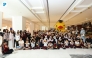 School students with officials during the ‘Duck Release’ event at the Place Vendôme Mall in Lusail yesterday. Pic: Salim Matramkot/THE PENINSULA