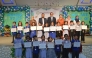 School officials and students during the Annual Prize Distribution Ceremony.