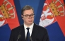 File: Serbian President Aleksandar Vucic listens during a joint press conference with the Hungarian Prime Minister at the Prime Minister's Office at Buda Castle in Budapest, Hungary, on February 17, 2025. (Photo by Attila Kisbenedek / AFP)