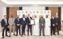 Vodafone Qatar and Intertek Global International officials at the award ceremony.