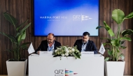 CEO of QFZ Sheikh Mohammed bin Hamad bin Faisal Al-Thani and Director and CEO of Marina Port Vell Barcelona Ignacio Erroz signing the MoU.