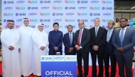 Minister of Commerce and Industry of India H E Piyush Goyal, Ambassador of India to Qatar H E Vipul, Global Director of Lulu Group International Dr Mohamed Althaf with QNB officials during the event. 