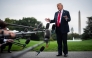 President Donald Trump speaks to reporters at the White House. (Photo by Jabin Botsford/The Washington Post)
