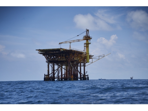 File: An oil platform in the Gulf of Mexico off the coast of Tampico, Tamaulipas state, Mexico. (Photo by Mauricio Palos/Bloomberg)
