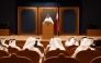 Minister of Justice and Minister of State for Cabinet Affairs H E Ibrahim bin Ali Al-Muhannadi speaking during the Cabinet's first media briefing.
