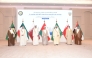 Minister of Justice and Minister of State for Cabinet Affairs H E Ibrahim bin Ali Al Mohannadi and Their Excellencies the Ministers of Justice of Gulf Cooperation Council during their meeting in Kuwait yesterday.