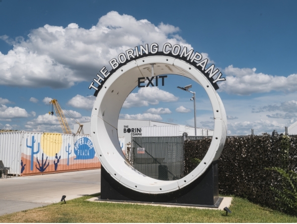 A Boring Company facility in Bastrop, Texas. Pic: Jordan Vonderhaar/Bloomberg