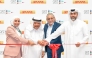 Sheikh Faisal bin Qassim Al Thani, and Sheikh Mohammed bin Hamad bin Faisal Al-Thani with other officials during the launch ceremony.