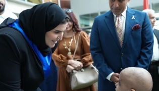 Al Misnad visits Children's Cancer Hospital in Egypt, receives 'Sheild of Life' honour