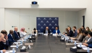  Ambassador Dr. Mohamed Ali Chihi with other officials at the roundtable.