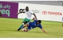 Action during the match between Al Waab and Al Kharaitiyat.