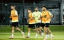 Al Sadd players attend a training session ahead of Qatar Clasico