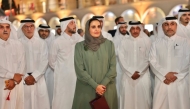 Chairperson of Qatar Museums H E Sheikha Al Mayassa bint Hamad bin Khalifa Al Thani and other dignitaries at the launch of the exhibition. 