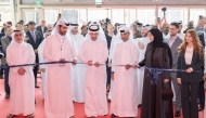 Minister of Public Health H E Mansoor bin Ebrahim bin Saad Al Mahmoud and other officials during the inauguration of the second edition of Qatar’s International Healthcare and Medical Exhibition and Conference (Qatar Medicare) yesterday. 