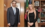 Minister of Labour H E Dr. Ali bin Smaikh Al Marri meeting Minister of Labour, Solidarity and Social Security of Portugal H E Maria do Rosário Palma Ramalho. 