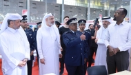 CEO of Dar Al Sharq Group and Chairman of the Organising Committee of Kids Expo Abdul Latif Abdullah Al Mahmoud and Director-General of Civil Defence, Major General Hamad Othman Al Dhaimi with other officials touring the Kids Expo 2025 at DECC.