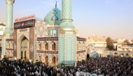 Iranians perform a prayer for rainfall at the Saleh Shrine in Tehran on November 14, 2025, as the country suffers from severe water shortages. Stringer / AFP
