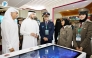 Minister of Public Health H E Mansoor bin Ebrahim bin Saad Al Mahmoud while touring the exhibition. Pictures: Salim Matramkot / The Peninsula 