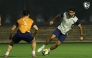 Syria players during a training session in Doha.