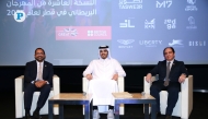 From left: British Ambassador to Qatar H E Neerav Patel; Director of the National Museum of Qatar Sheikh Abdulaziz bin Hamad Al-Thani; and Country Director of British Council Qatar Dr. Waseem Kotoub at the press conference yesterday. Pic: Rajan Vadakkemuriyil/The Peninsula  