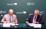 Country Office Director of the ILO Doha Francesco d’Ovidio and President of Higher Education and Education Advisor QF Francisco Marmolejo signing the agreement. 