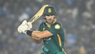 South Africa’s Aiden Markram plays a shot.