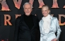 US director James Cameron and his spouse US former actress and model Suzy Amis Cameron pose during a photocall for the European premiere of 