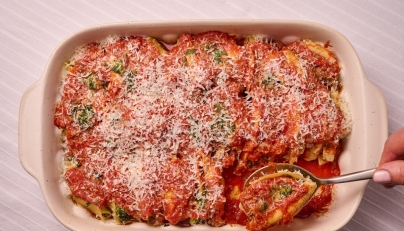 Stuffed shells with spinach and ricotta. Photo by Lauren Bulbin/The Washington Post