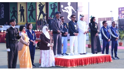 Officials and students during the event.