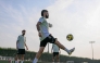 UAE players attend a training session in Doha.