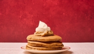 Gingerbread pancakes with Date Caramel drizzle. Pic by Lauren Bulbin/The Washington Post; food styling by Lisa Cherkasky