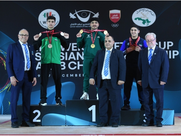 Saudi Arabia’s Ali Hussein swept all three gold medals in the Arab Junior category.