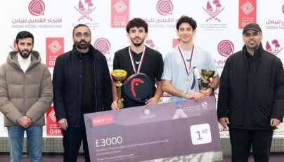 Officials with the champions of the tournament.