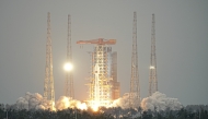 A Long March-8A carrier rocket carrying a group of internet satellites blasts off from the Hainan commercial spacecraft launch site in south China's Hainan Province, Dec. 26, 2025. The rocket successfully placed the payloads, the 17th group of low-orbit internet satellites, into preset orbit. (Photo by Liu Jianqiu/Xinhua)